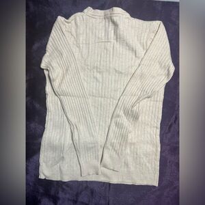 Men’s Ribbed Cotton Sweater – Beige, White, Brown & Black